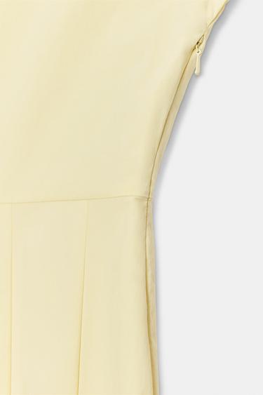 ROBE POPELINE ZW COLLECTION - Jaune clair de Zara - Image 8