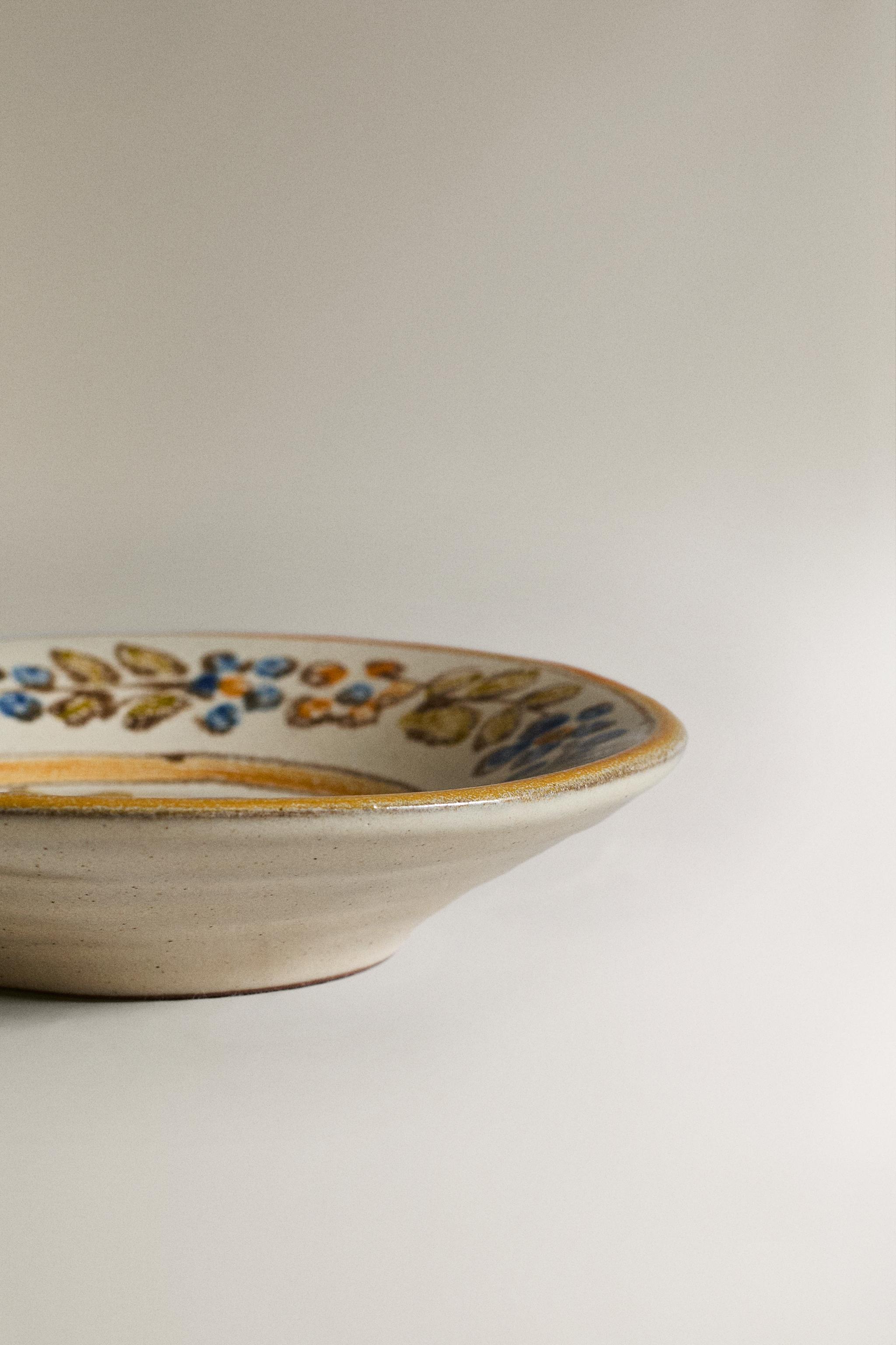 MINI ASSIETTE TERRE CUITE FLORALE