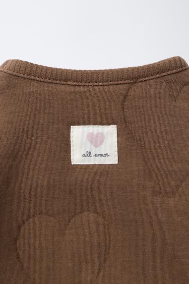HEART FLEECE JACKET - Brown by Zara - Image 3