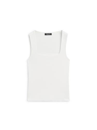 Débardeur col carré - Blanc cassé de Zara