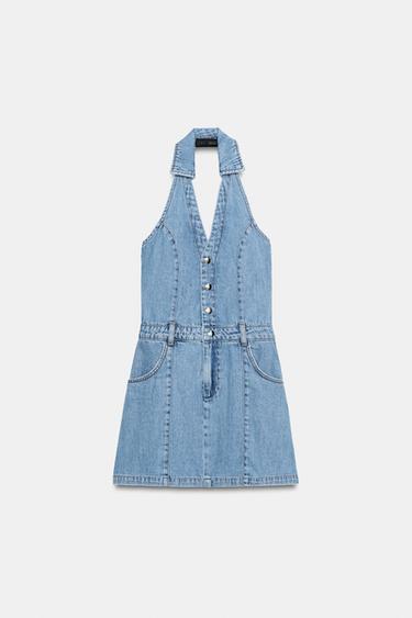 ROBE MINI HALTER Z1975 - Bleu moyen de Zara - Image 4
