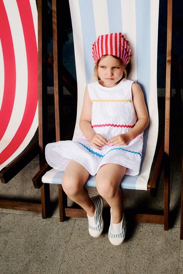 WAVY TRIM DRESS CASA LAWA © X ZARA KIDS - White by Zara - Image 0