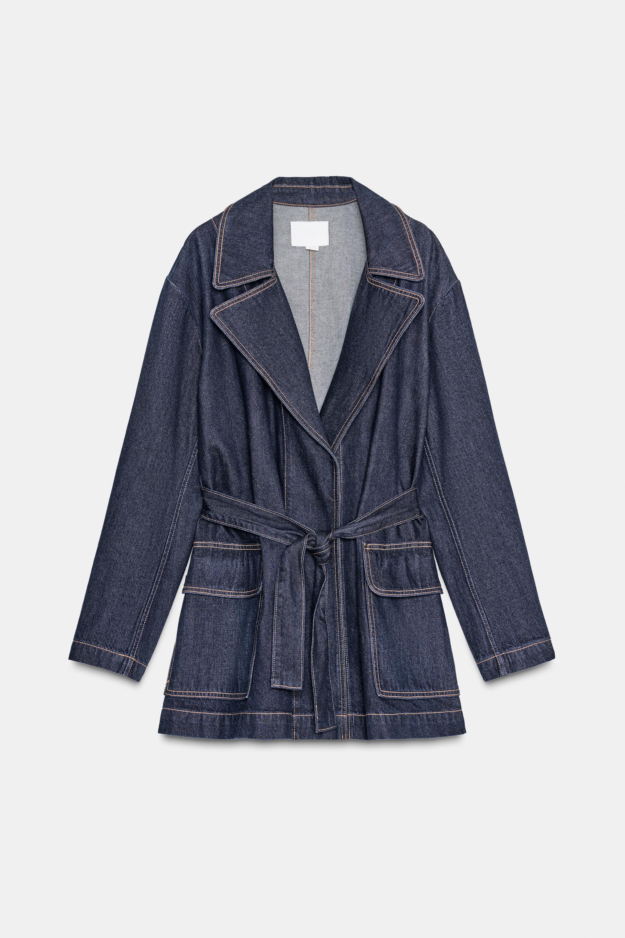 ZARA ザラ TRF デニム トレンチコート ロングコート デニムコート s-l1200.jpg