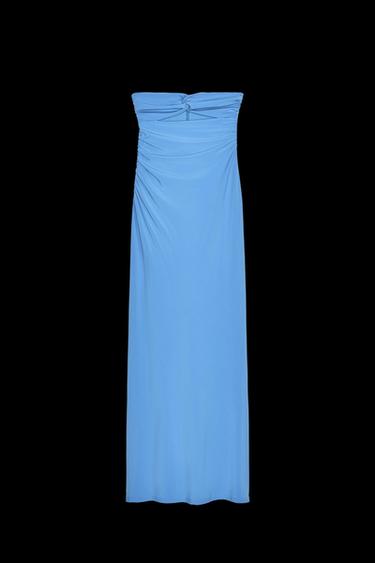 CUT-OUT STRAPLESS DRESS - Blue by Zara - Image 0