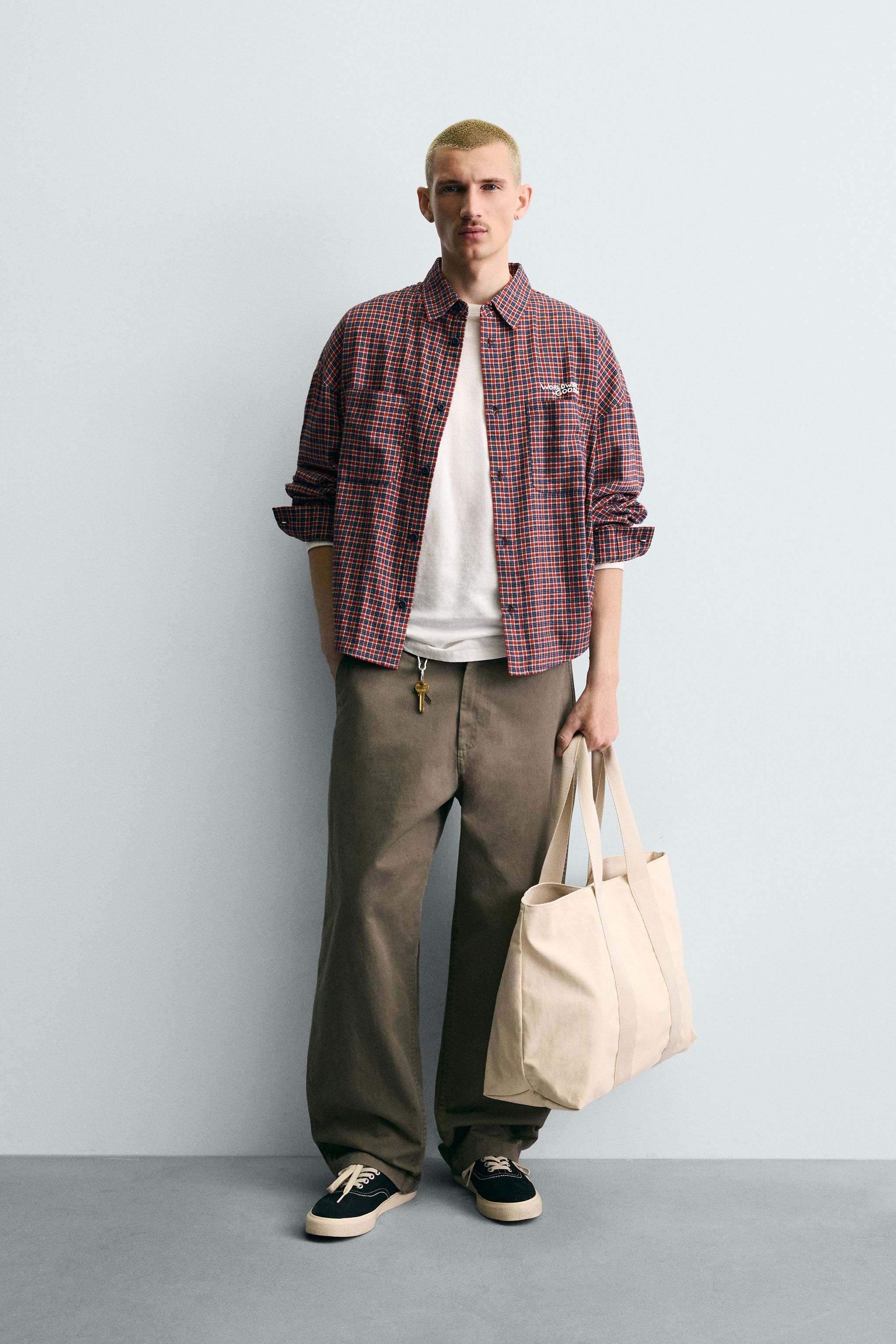 EMBROIDERED PLAID FLANNEL SHIRT