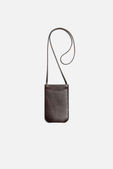 BANDOLERA PIEL - Marrón de Zara