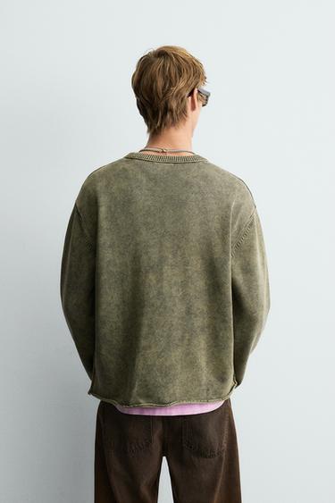 WASHED COTTON SWEATER - washed green by Zara - Image 2