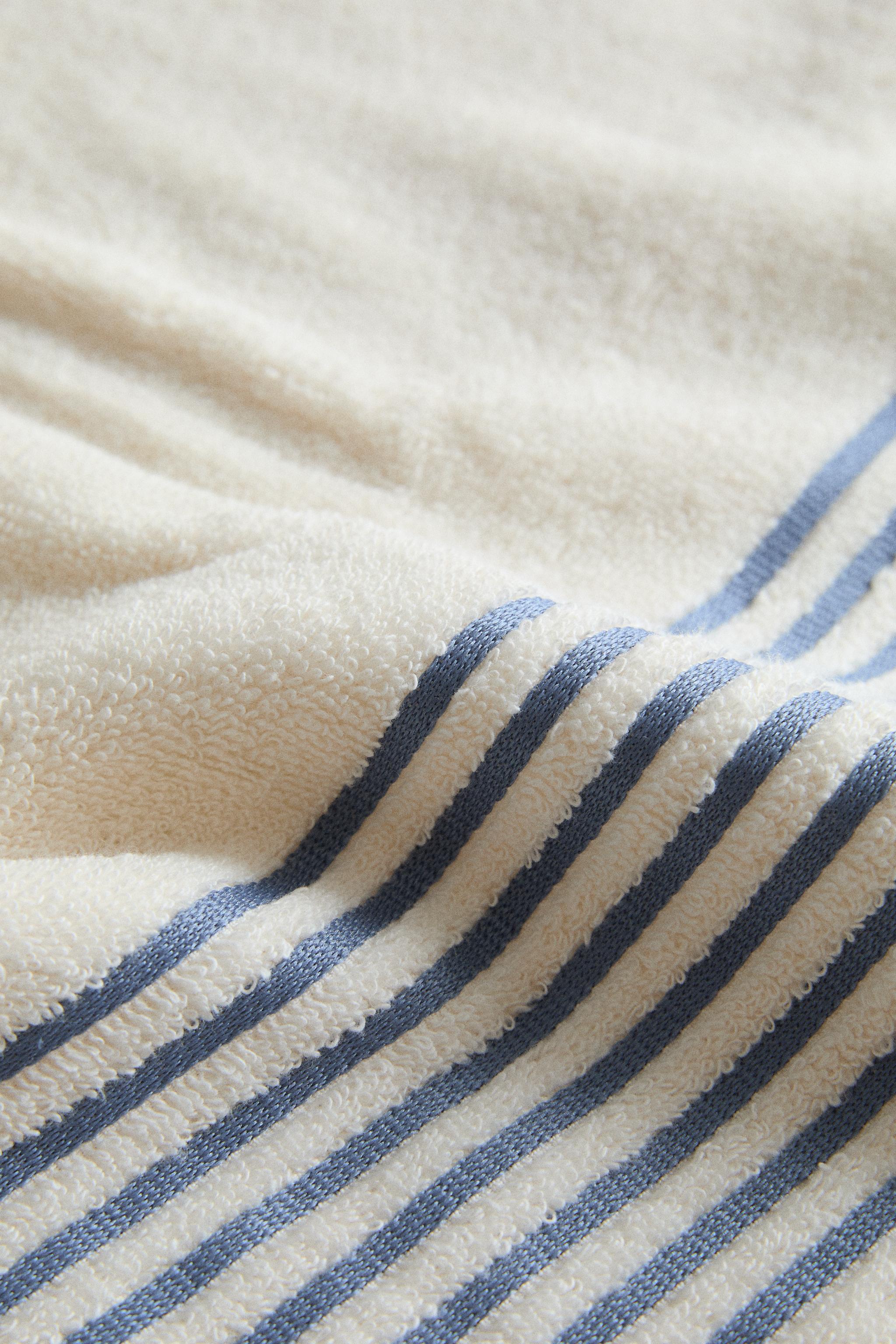 COTTON BATH TOWEL WITH STRIPED BORDER