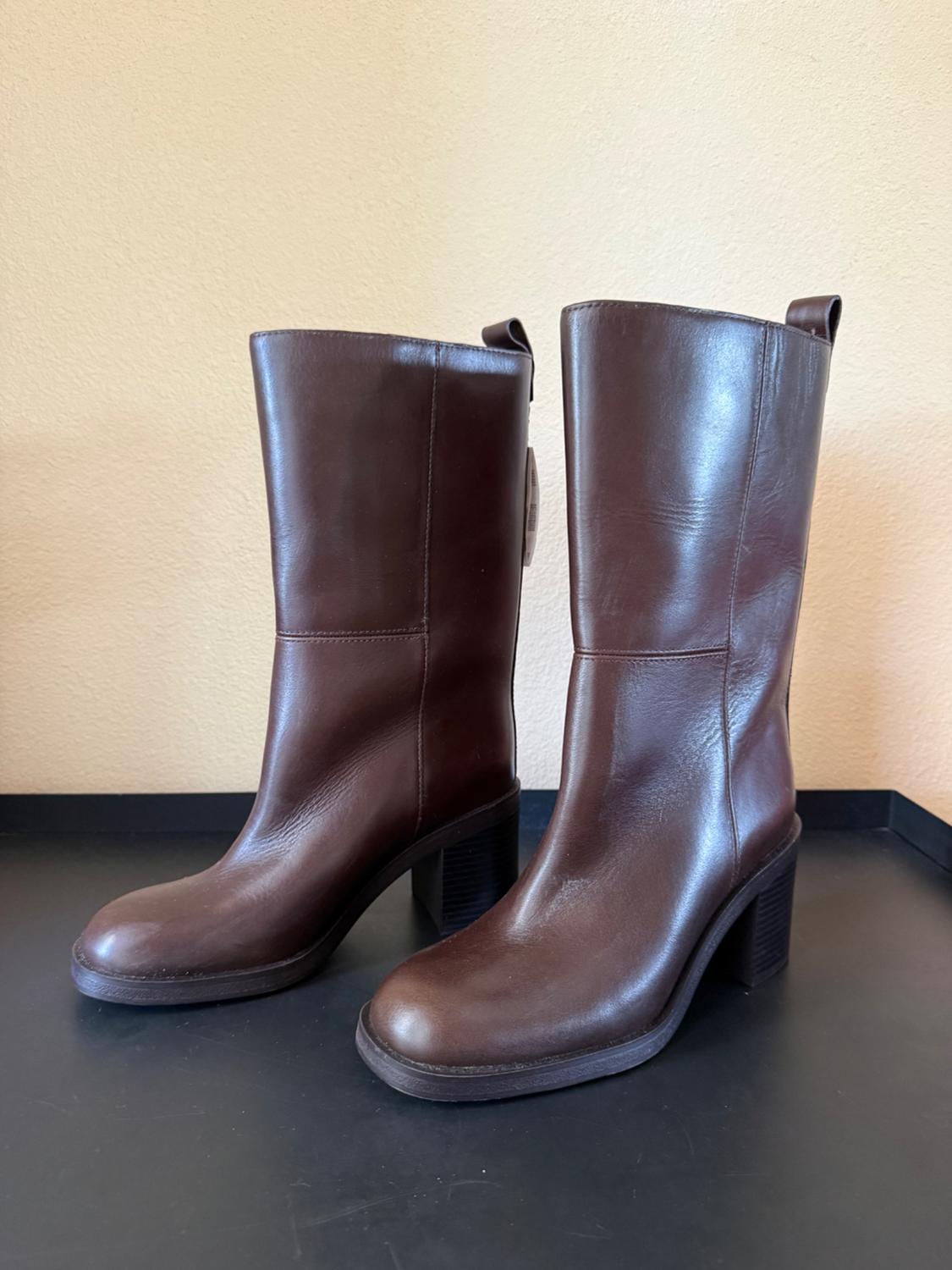 PULL-ON HEELED LEATHER BOOTS - Image 4