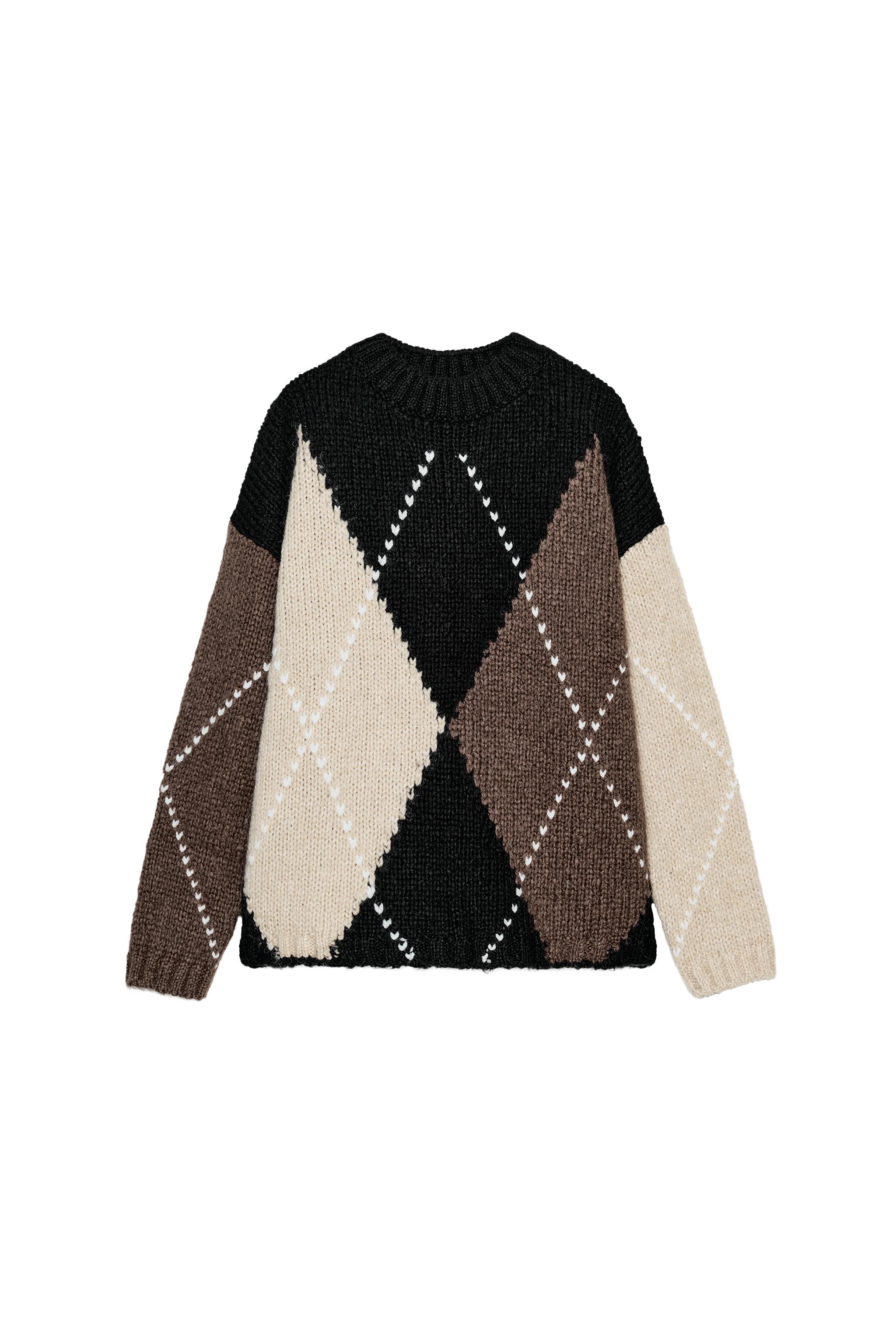 BAKLAVA DESENLİ TRİKO KAZAK