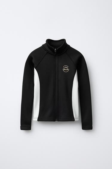 Zara KOMBINOVANA TERMO DUKSERICA SKI KOLEKCIJA – Crna