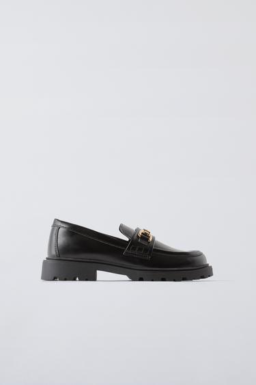 CHAIN LOAFERS - Black by Zara