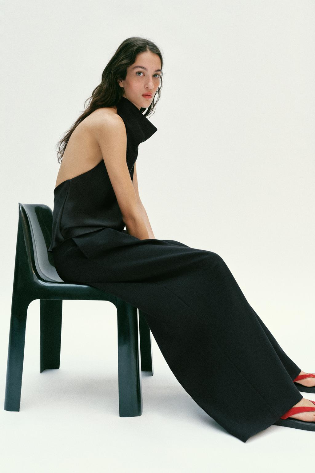 HIGH-WAISTED PLEATED PANTS - image 2