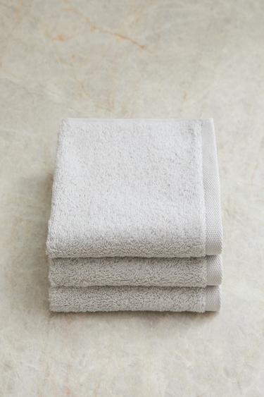 PACK OF HIGH-QUALITY COTTON HAND TOWELS (PACK OF 3) - Light grey de Zara - Image 1