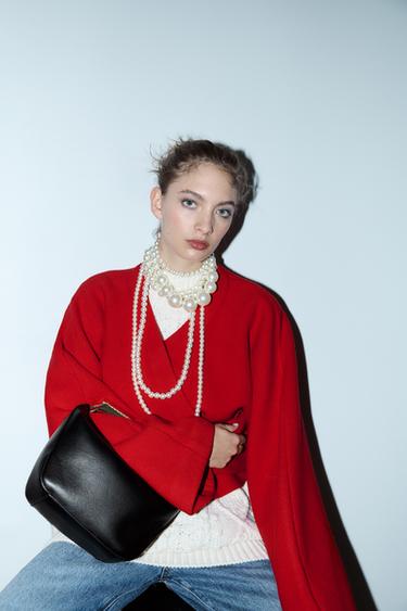 СУМКА-МЕШОК С МЕТАЛЛИЧЕСКОЙ РУЧКОЙ — Черный от Zara — изображение 0