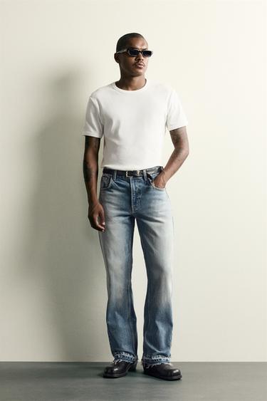 FLARE FIT JEANS - Mid-blue by Zara