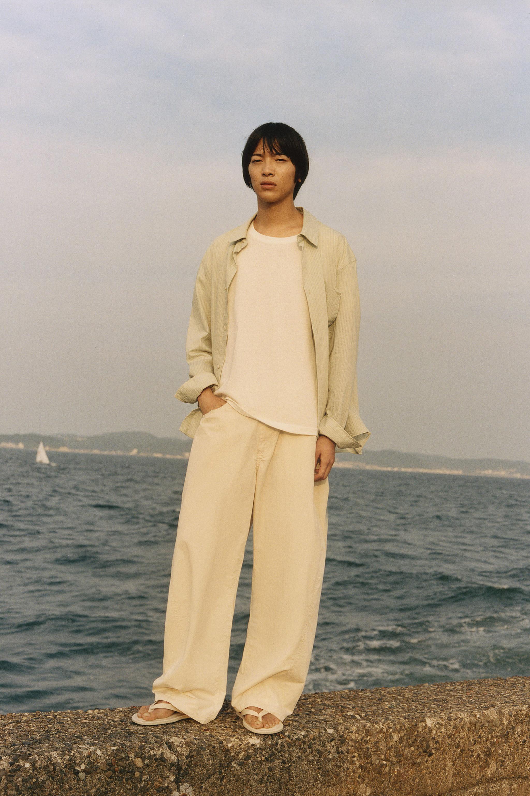 ZARA 2024SS ジャガードデニムセットアップ M/L ZARA - 2024秋 ZARAセットアップ ジョガーデニムパンツの通販 by
