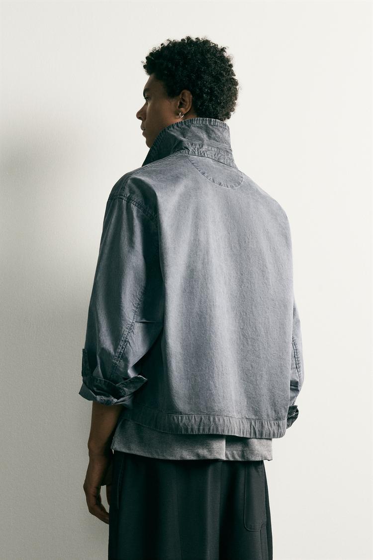 Chaqueta corta con efecto lavado 3