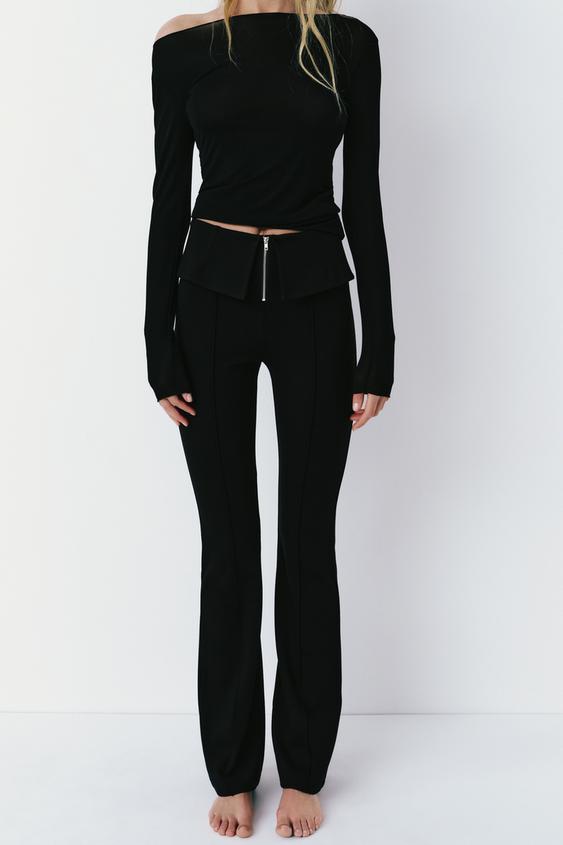 Zara Flared Cropped Leggings With  International Society of Precision  Agriculture