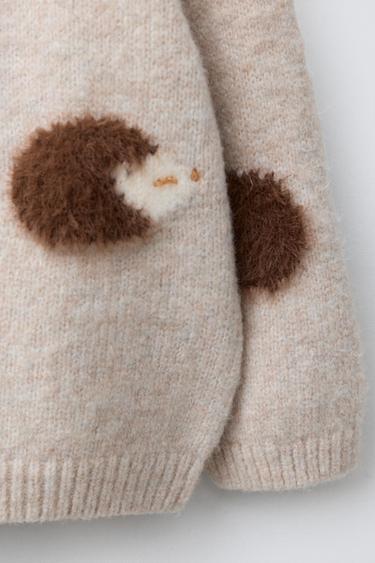 PULL EN MAILLE HÉRISSONS - Beige clair de Zara - Image 2