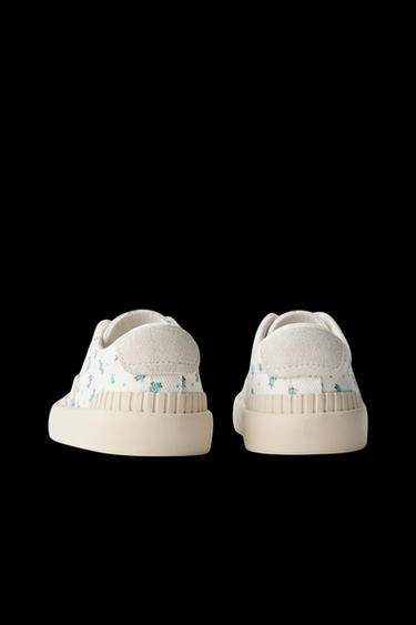 FLORAL PLIMSOLLS - Ecru White by Zara