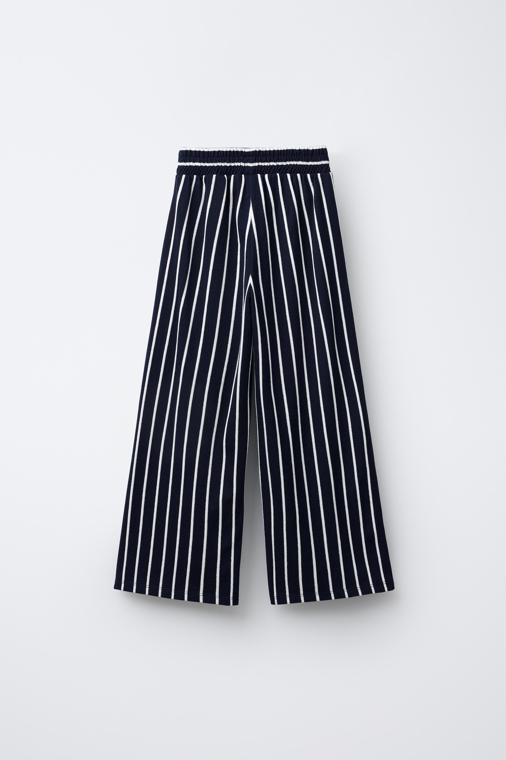 PANTALON DROIT À RAYURES