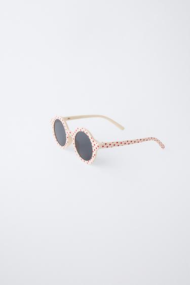 ROUND HEART SUNGLASSES - Red by Zara