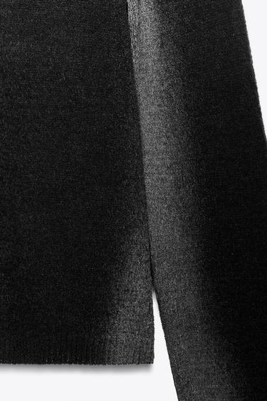 PULL EN MAILLE IMPRIMÉ DÉGRADÉ - Noir de Zara - Image 6