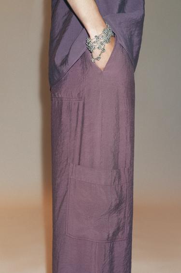 FLOWING CARGO TROUSERS - Lilac by Zara - Image 2