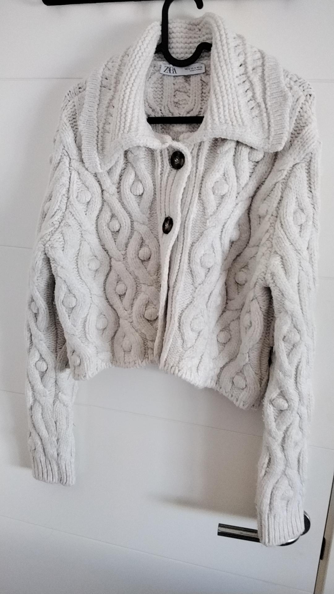 KNIT CARDIGAN WITH POMPOMS