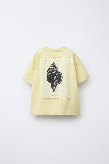 SHELL PRINT T-SHIRT - Grapefruit yellow by Zara - Image 1