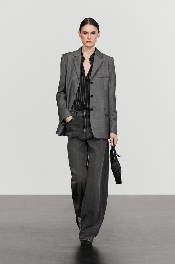 Americana traje bolsillos 100% lana - Cobalto de Zara - Imagen 0