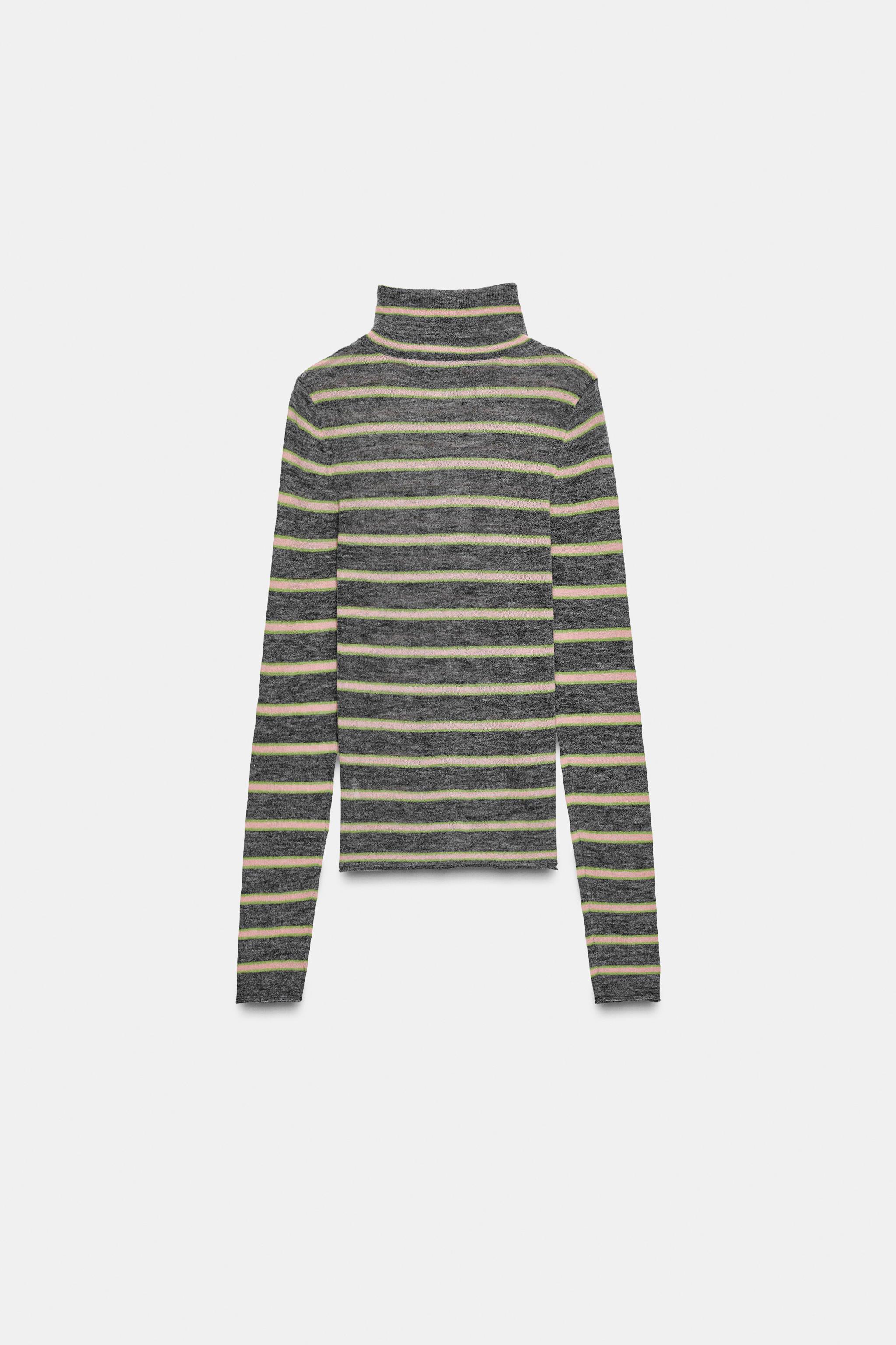 EXTRA-FINE STRIPED KNIT SWEATER