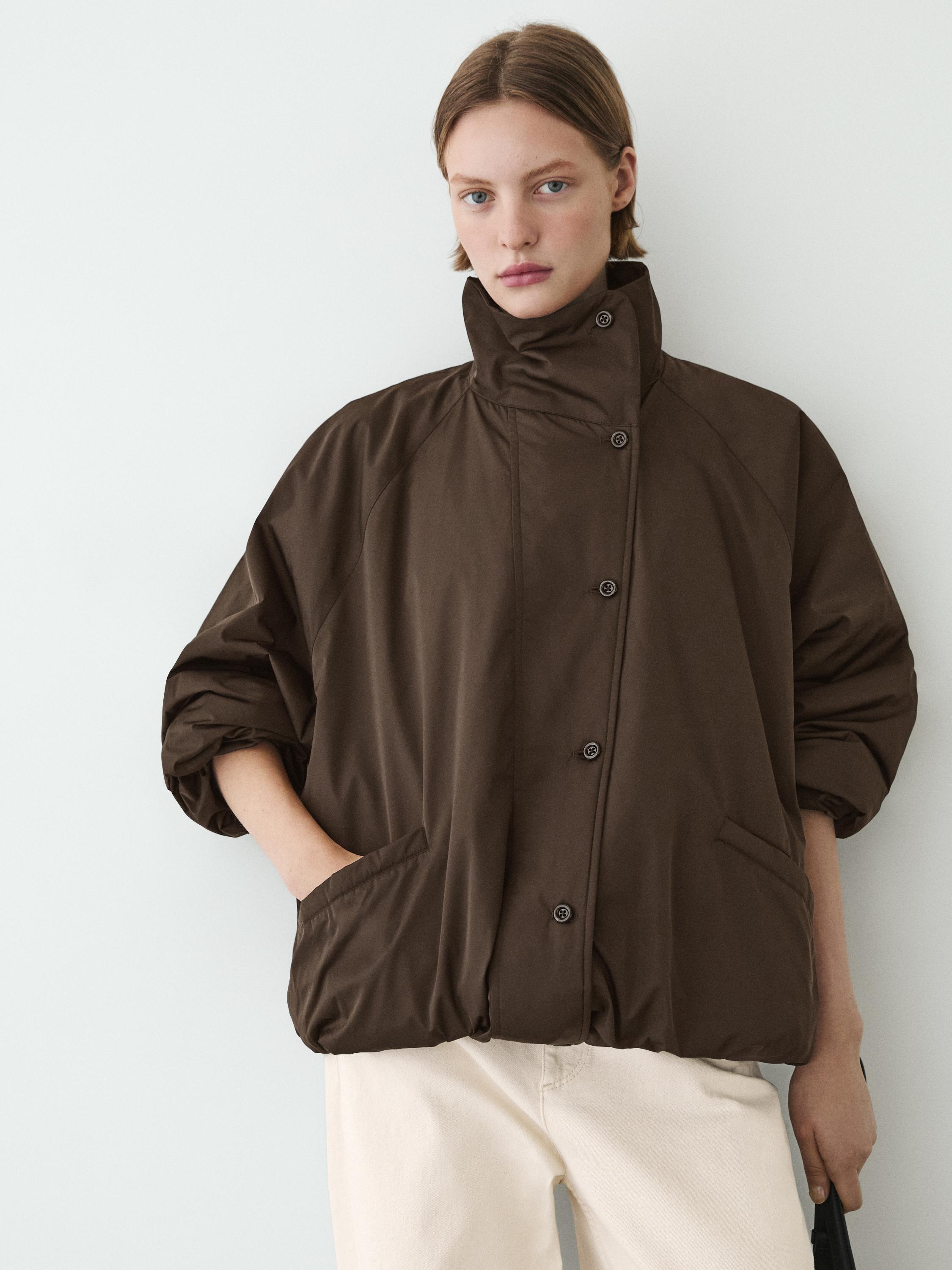 Puffer jacket with pocket details