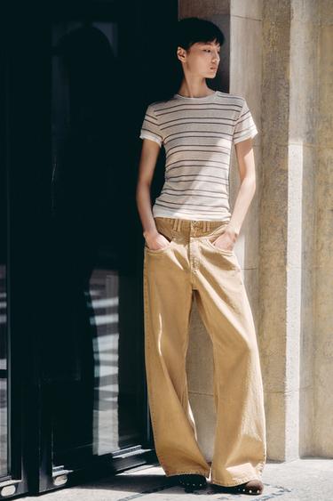 TRF BAGGY LOW-RISE JEANS - Ochre by Zara - Image 0