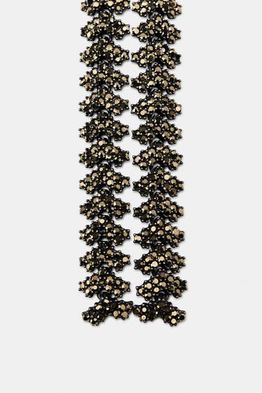 COLLIER CRAVATE MÉTALLIQUE BRILLANT - Or vieilli de Zara - Image 3