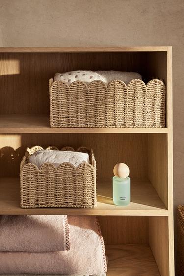 SCALLOPED BASKET - Light beige by Zara