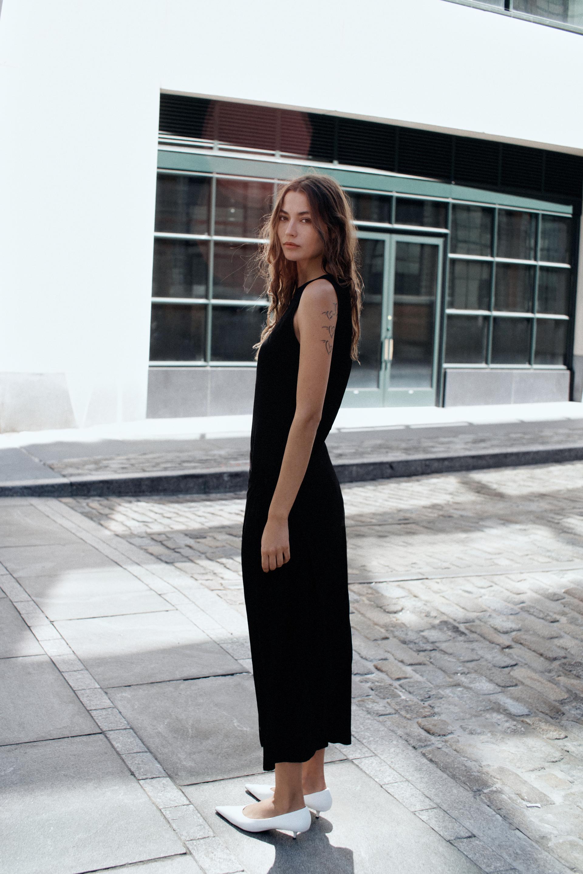 SASH DETAIL SLEEVELESS DRESS thumbnail 2