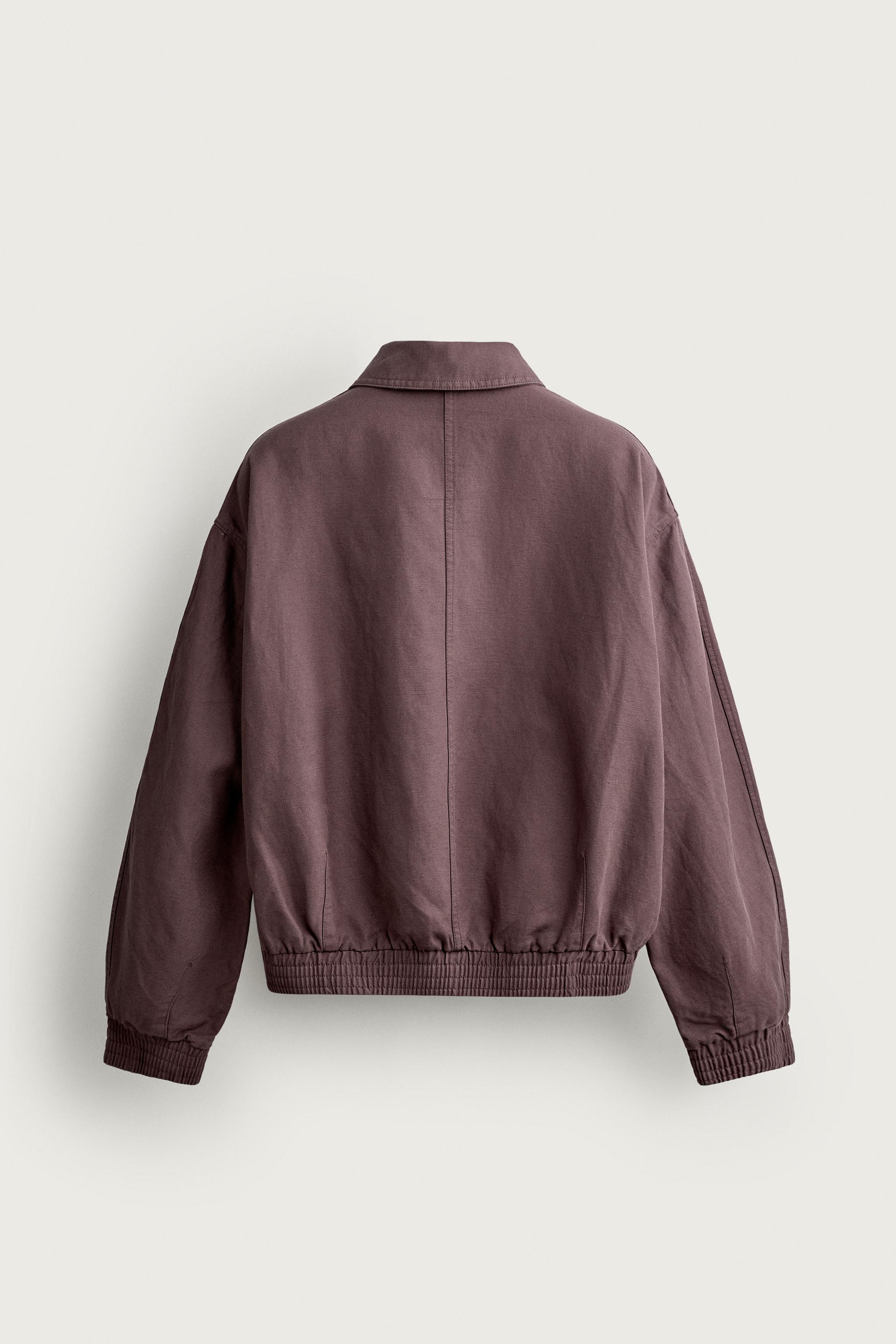 COTTON-LINEN CROPPED JACKET