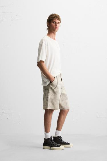 ABSTRACT PRINT CARPENTER BERMUDA SHORTS - Printed by Zara - Image 3