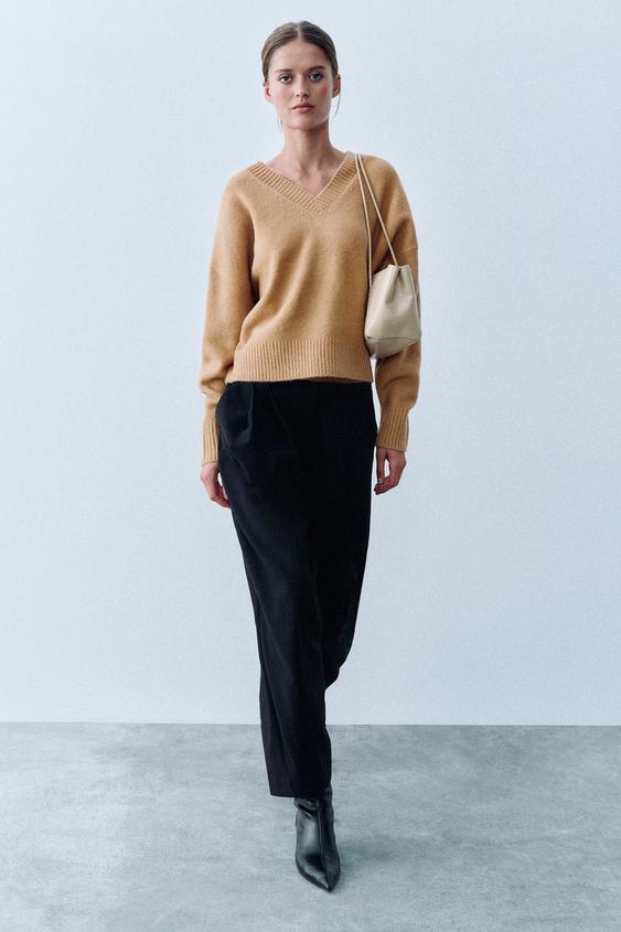 SOFT KNIT JUMPER - camel by Zara - Image 0