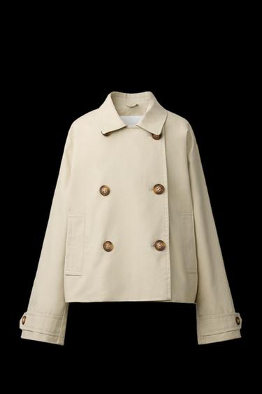 SHORT TRENCH COAT - Beige by Zara