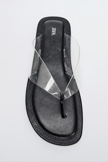 SANDALIA TIRA VINILO - Transparente de Zara