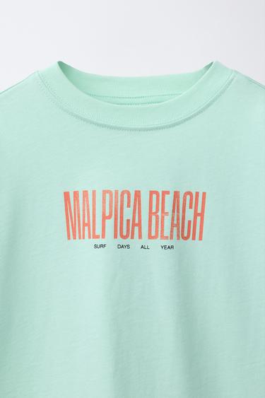SLOGAN PRINT T-SHIRT - Light green by Zara - Image 2