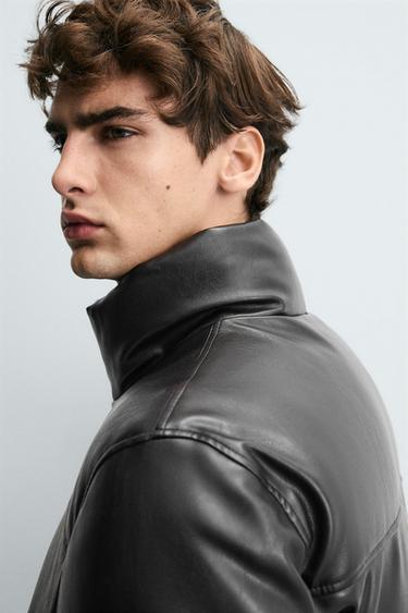 VESTE REMBOURRÉE EN MATIÈRE SYNTHÉTIQUE - Noir de Zara - Image 5