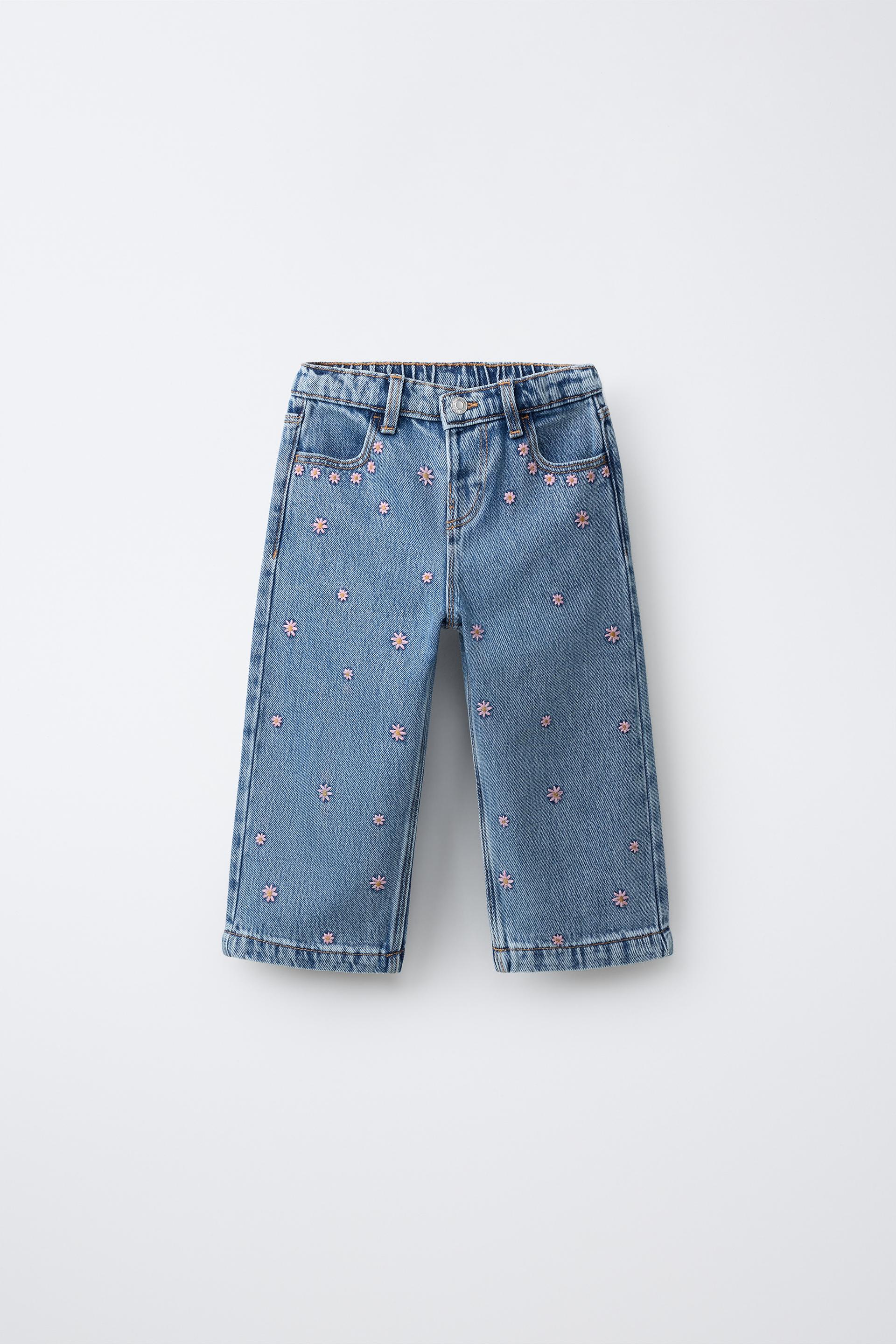 Embroidered Floral Culotte Jeans