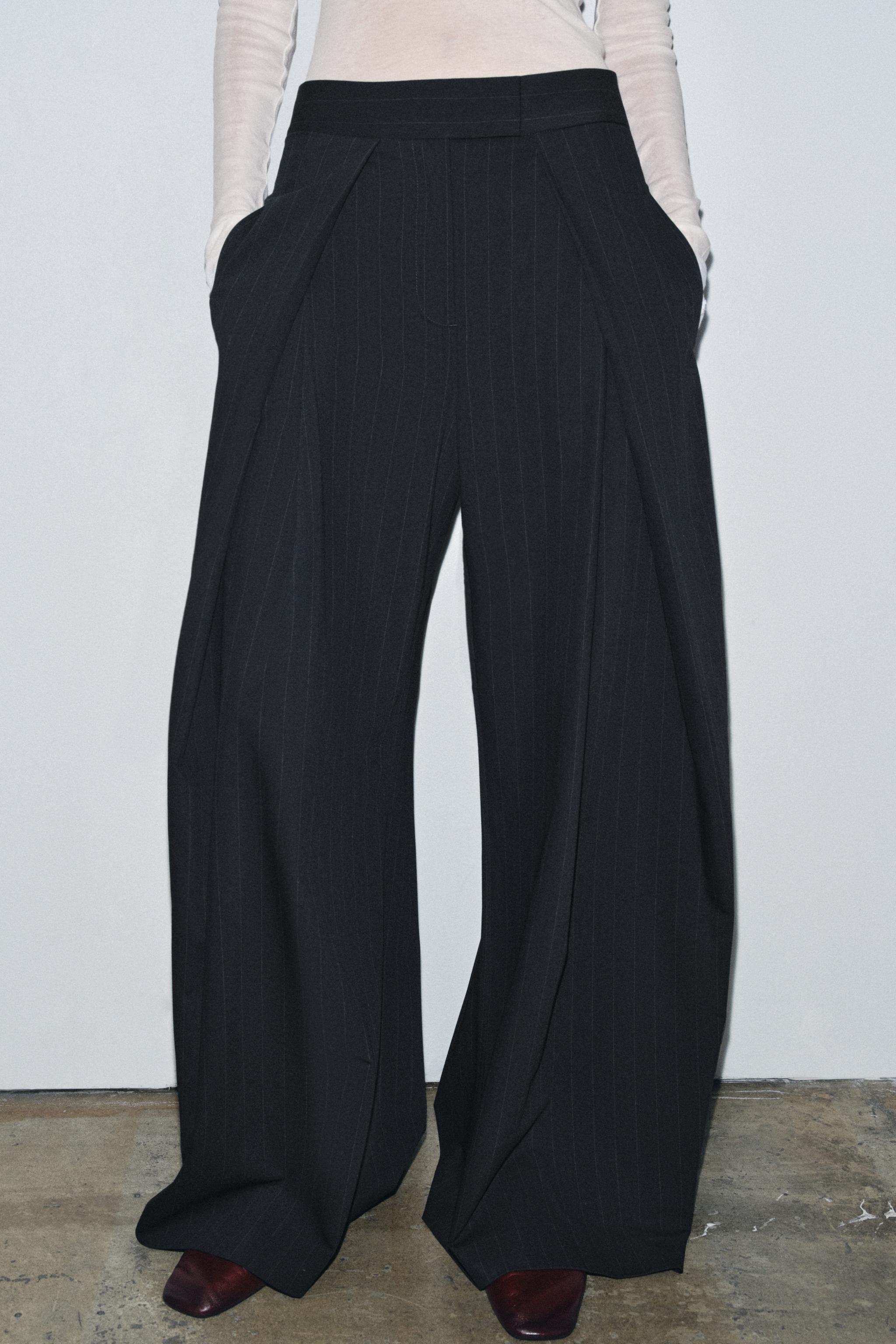 PANTALON À PINCES RAYURES TENNIS ZW COLLECTION