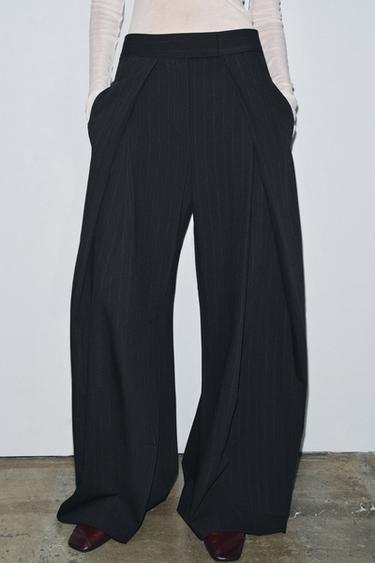 PANTALON À PINCES RAYURES TENNIS ZW COLLECTION - rayures de Zara - Image 1