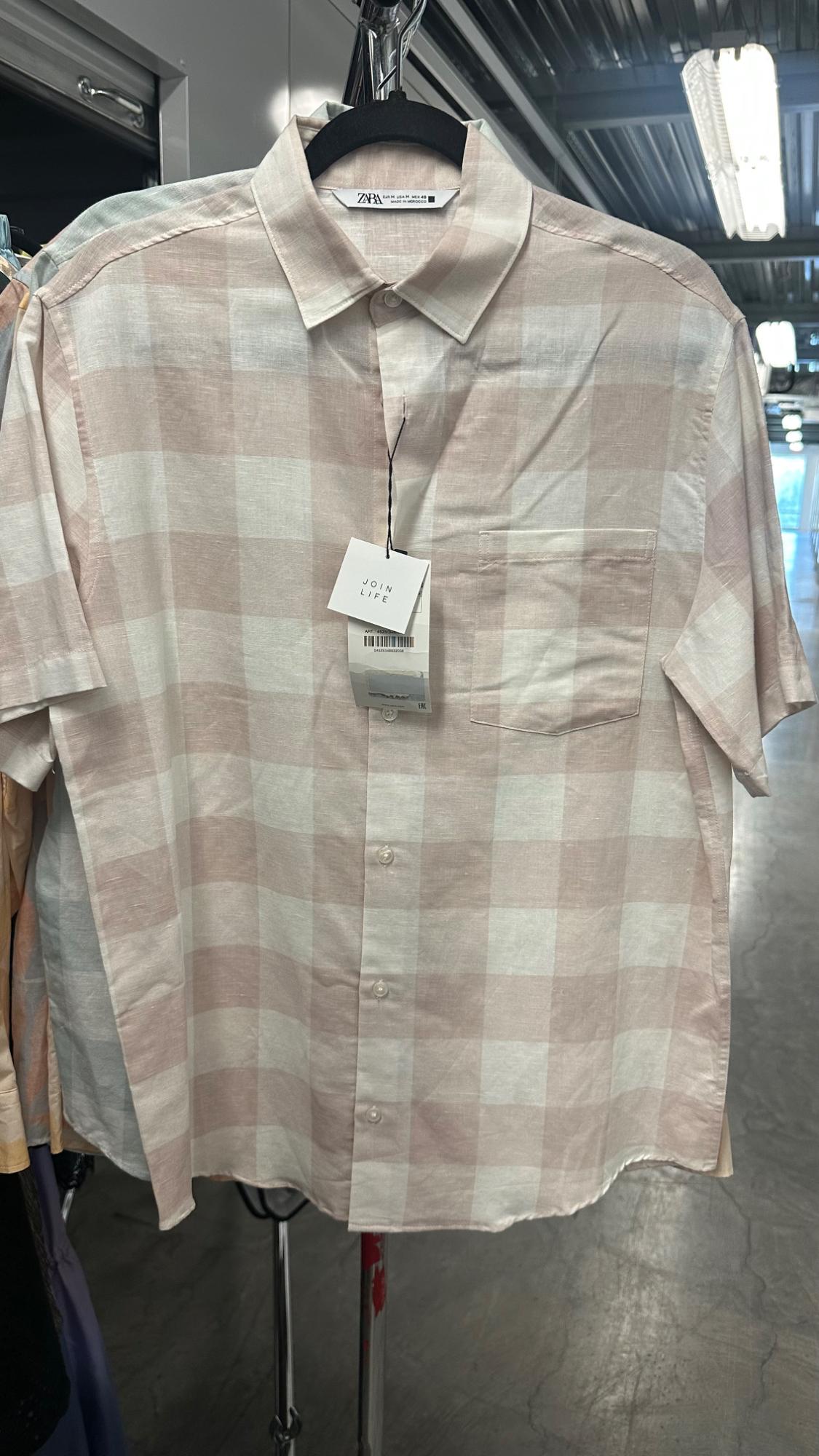 CAMISA CUADROS ALGODÓN - LINO