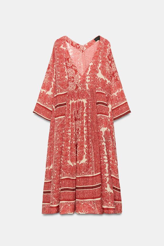 zara printed midi dress zw collection Zara Printed Dress ZW Collection, NWT, L